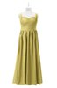 ColsBM Saige Misted Yellow Plus Size Bridesmaid Dresses Simple A-line Sleeveless Pleated Zip up Sweetheart