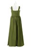 ColsBM Saige Olive Green Plus Size Bridesmaid Dresses Simple A-line Sleeveless Pleated Zip up Sweetheart