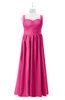 ColsBM Saige Rose Pink Plus Size Bridesmaid Dresses Simple A-line Sleeveless Pleated Zip up Sweetheart