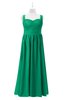 ColsBM Saige Sea Green Plus Size Bridesmaid Dresses Simple A-line Sleeveless Pleated Zip up Sweetheart