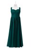 ColsBM Saige Shaded Spruce Plus Size Bridesmaid Dresses Simple A-line Sleeveless Pleated Zip up Sweetheart