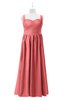 ColsBM Saige Shell Pink Plus Size Bridesmaid Dresses Simple A-line Sleeveless Pleated Zip up Sweetheart