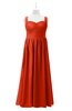 ColsBM Saige Tangerine Tango Plus Size Bridesmaid Dresses Simple A-line Sleeveless Pleated Zip up Sweetheart