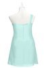 ColsBM Nataly Blue Glass Plus Size Bridesmaid Dresses Simple Sleeveless Column Ruching Asymmetric Neckline Zipper