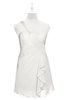 ColsBM Nataly Cloud White Plus Size Bridesmaid Dresses Simple Sleeveless Column Ruching Asymmetric Neckline Zipper
