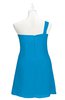 ColsBM Nataly Cornflower Blue Plus Size Bridesmaid Dresses Simple Sleeveless Column Ruching Asymmetric Neckline Zipper