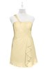 ColsBM Nataly Cornhusk Plus Size Bridesmaid Dresses Simple Sleeveless Column Ruching Asymmetric Neckline Zipper