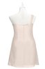 ColsBM Nataly Cream Pink Plus Size Bridesmaid Dresses Simple Sleeveless Column Ruching Asymmetric Neckline Zipper