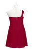 ColsBM Nataly Dark Red Plus Size Bridesmaid Dresses Simple Sleeveless Column Ruching Asymmetric Neckline Zipper