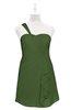 ColsBM Nataly Garden Green Plus Size Bridesmaid Dresses Simple Sleeveless Column Ruching Asymmetric Neckline Zipper