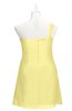ColsBM Nataly Pastel Yellow Plus Size Bridesmaid Dresses Simple Sleeveless Column Ruching Asymmetric Neckline Zipper
