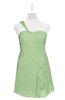 ColsBM Nataly Sage Green Plus Size Bridesmaid Dresses Simple Sleeveless Column Ruching Asymmetric Neckline Zipper