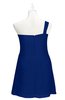 ColsBM Nataly Sodalite Blue Plus Size Bridesmaid Dresses Simple Sleeveless Column Ruching Asymmetric Neckline Zipper