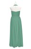 ColsBM Nyla Beryl Green Plus Size Bridesmaid Dresses Floor Length Sleeveless Bow Plain Halter Empire