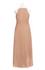 ColsBM Nathalia Almost Apricot Plus Size Bridesmaid Dresses A-line Floor Length Ruching Zip up Mature Jewel