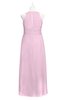 ColsBM Nathalia Baby Pink Plus Size Bridesmaid Dresses A-line Floor Length Ruching Zip up Mature Jewel
