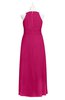 ColsBM Nathalia Beetroot Purple Plus Size Bridesmaid Dresses A-line Floor Length Ruching Zip up Mature Jewel