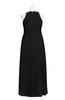 ColsBM Nathalia Black Plus Size Bridesmaid Dresses A-line Floor Length Ruching Zip up Mature Jewel