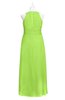 ColsBM Nathalia Bright Green Plus Size Bridesmaid Dresses A-line Floor Length Ruching Zip up Mature Jewel