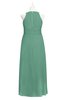 ColsBM Nathalia Bristol Blue Plus Size Bridesmaid Dresses A-line Floor Length Ruching Zip up Mature Jewel