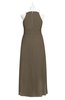 ColsBM Nathalia Carafe Brown Plus Size Bridesmaid Dresses A-line Floor Length Ruching Zip up Mature Jewel