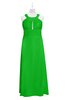 ColsBM Nathalia Classic Green Plus Size Bridesmaid Dresses A-line Floor Length Ruching Zip up Mature Jewel