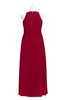 ColsBM Nathalia Dark Red Plus Size Bridesmaid Dresses A-line Floor Length Ruching Zip up Mature Jewel