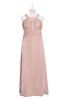 ColsBM Nathalia Dusty Rose Plus Size Bridesmaid Dresses A-line Floor Length Ruching Zip up Mature Jewel