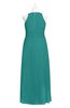 ColsBM Nathalia Emerald Green Plus Size Bridesmaid Dresses A-line Floor Length Ruching Zip up Mature Jewel