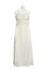 ColsBM Nathalia Ivory Plus Size Bridesmaid Dresses A-line Floor Length Ruching Zip up Mature Jewel