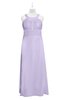 ColsBM Nathalia Light Purple Plus Size Bridesmaid Dresses A-line Floor Length Ruching Zip up Mature Jewel