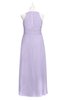 ColsBM Nathalia Light Purple Plus Size Bridesmaid Dresses A-line Floor Length Ruching Zip up Mature Jewel