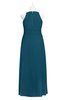 ColsBM Nathalia Moroccan Blue Plus Size Bridesmaid Dresses A-line Floor Length Ruching Zip up Mature Jewel