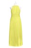 ColsBM Nathalia Pale Yellow Plus Size Bridesmaid Dresses A-line Floor Length Ruching Zip up Mature Jewel
