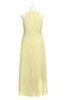 ColsBM Nathalia Soft Yellow Plus Size Bridesmaid Dresses A-line Floor Length Ruching Zip up Mature Jewel