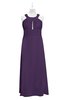 ColsBM Nathalia Violet Plus Size Bridesmaid Dresses A-line Floor Length Ruching Zip up Mature Jewel