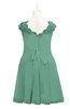 ColsBM Tenley Beryl Green Plus Size Bridesmaid Dresses Knee Length Zip up Cute Short Sleeve Lace A-line