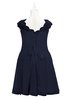 ColsBM Tenley Dark Sapphire Plus Size Bridesmaid Dresses Knee Length Zip up Cute Short Sleeve Lace A-line