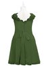 ColsBM Tenley Garden Green Plus Size Bridesmaid Dresses Knee Length Zip up Cute Short Sleeve Lace A-line