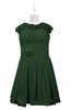 ColsBM Tenley Hunter Green Plus Size Bridesmaid Dresses Knee Length Zip up Cute Short Sleeve Lace A-line