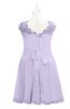 ColsBM Tenley Light Purple Plus Size Bridesmaid Dresses Knee Length Zip up Cute Short Sleeve Lace A-line