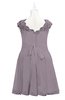 ColsBM Tenley Sea Fog Plus Size Bridesmaid Dresses Knee Length Zip up Cute Short Sleeve Lace A-line