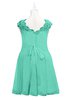 ColsBM Tenley Seafoam Green Plus Size Bridesmaid Dresses Knee Length Zip up Cute Short Sleeve Lace A-line