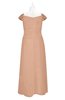 ColsBM Oakley Almost Apricot Plus Size Bridesmaid Dresses A-line Modern Floor Length Zip up Appliques Short Sleeve