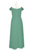ColsBM Oakley Beryl Green Plus Size Bridesmaid Dresses A-line Modern Floor Length Zip up Appliques Short Sleeve