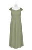 ColsBM Oakley Bog Plus Size Bridesmaid Dresses A-line Modern Floor Length Zip up Appliques Short Sleeve