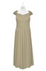 ColsBM Oakley Candied Ginger Plus Size Bridesmaid Dresses A-line Modern Floor Length Zip up Appliques Short Sleeve