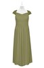 ColsBM Oakley Cedar Plus Size Bridesmaid Dresses A-line Modern Floor Length Zip up Appliques Short Sleeve
