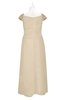ColsBM Oakley Champagne Plus Size Bridesmaid Dresses A-line Modern Floor Length Zip up Appliques Short Sleeve