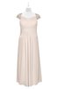 ColsBM Oakley Cream Pink Plus Size Bridesmaid Dresses A-line Modern Floor Length Zip up Appliques Short Sleeve